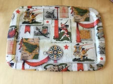 Revolutionary War Mid Century Multicolor Fiberglass Serving Tray 22’x16’ USA!!