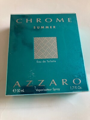 Azzaro CHROME SUMMER 1.7oz EDT Spray for Men, 100% AUTHENTIC, RARE,SEALED