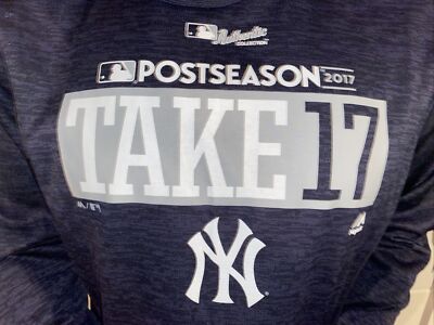 New York Yankees 2017 postseason Take17 Majestic Hoodie Size