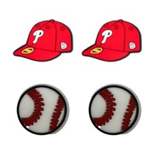 MLB Philadelphia Phillies Baseball Team For Crocs Shoe Charms - 4 Pieces