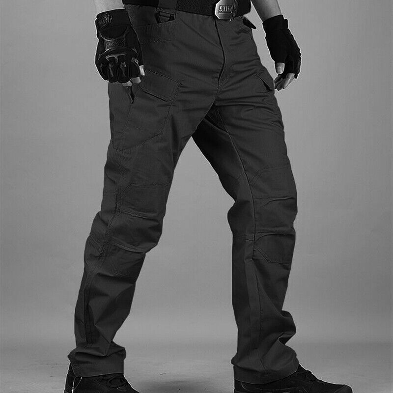 Men's Tactical Cargo Pants - Heavyweight Fleece Winter Trousers