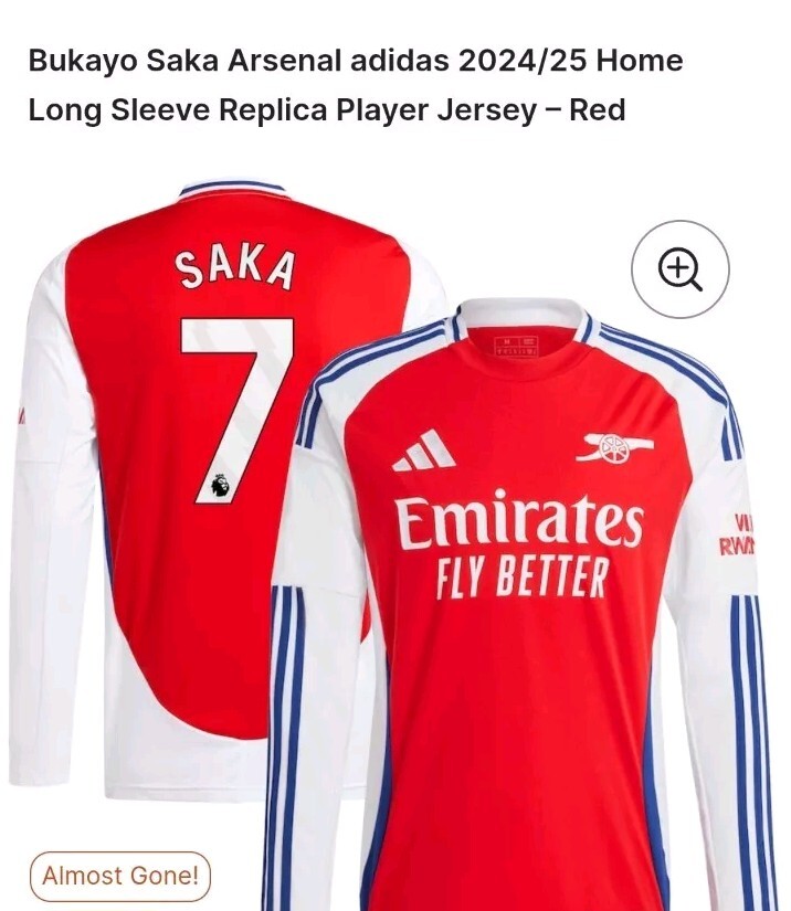 New ADIDAS Fly Emirates Soccer Jerseys US Men Size Medium
