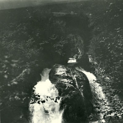 Frankreich Pyrenäen Eaux Bonnes Fall & Brücke Iscao Old Possemiers Stereo Foto 1910