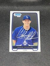 Chris Rearick Tampa Bay Rays 2012 Bowman Chrome Signed Auto Card #BCP57 ~ COA