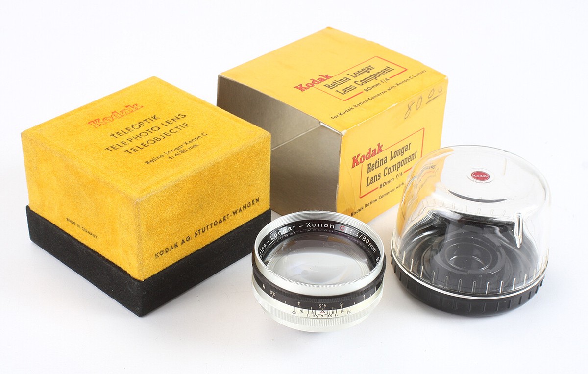 80MM 80/4 SCHNEIDER RETINA-LONGAR-XENON C (HAZE, DEBRIS), BOXED