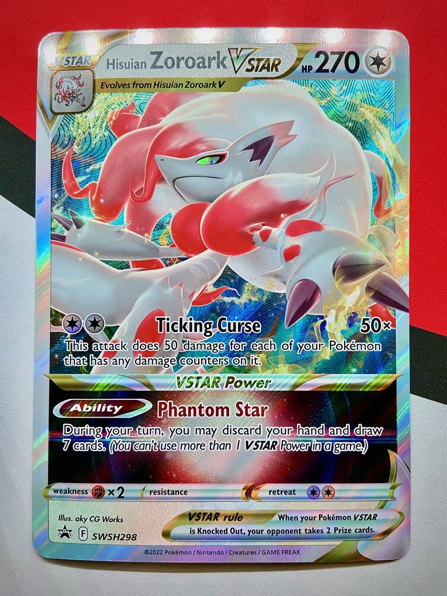 JUMBO Hisuian Zoroark VSTAR SWSH298 Black Star Oversized Promo