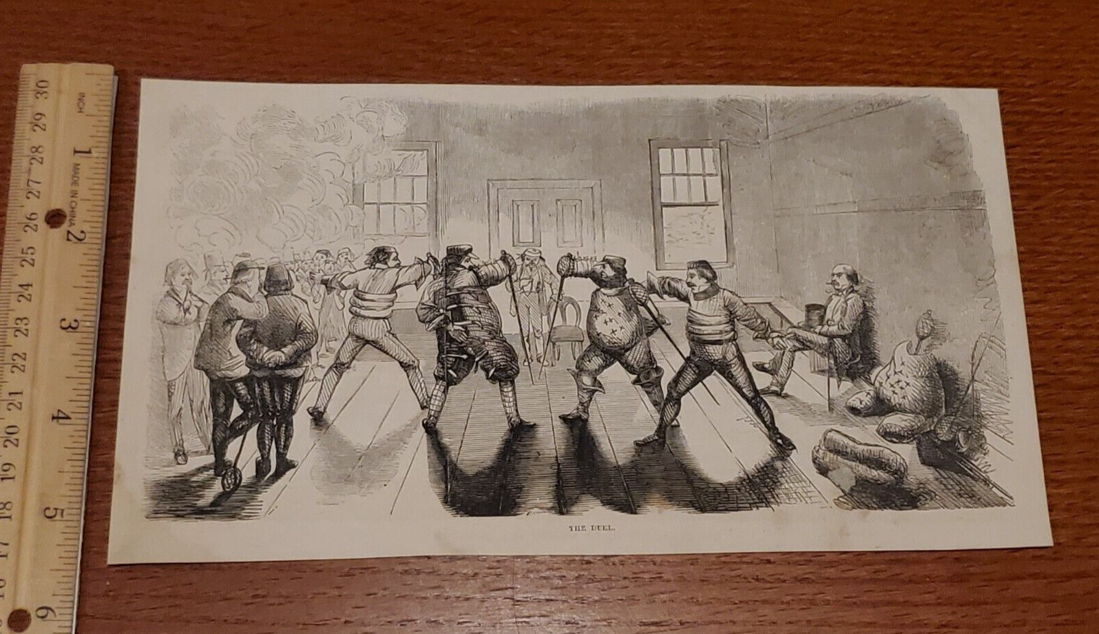 Harper's Weekly 1858 Sketch Print THE DUEL