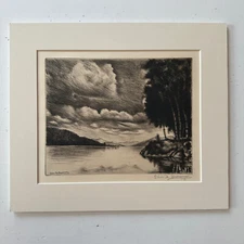 Elias M. Grossman Lake Scene Signed