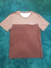 T-shirt uomo Burton taglia media cotone fantasia bordeaux manica corta - come nuova
