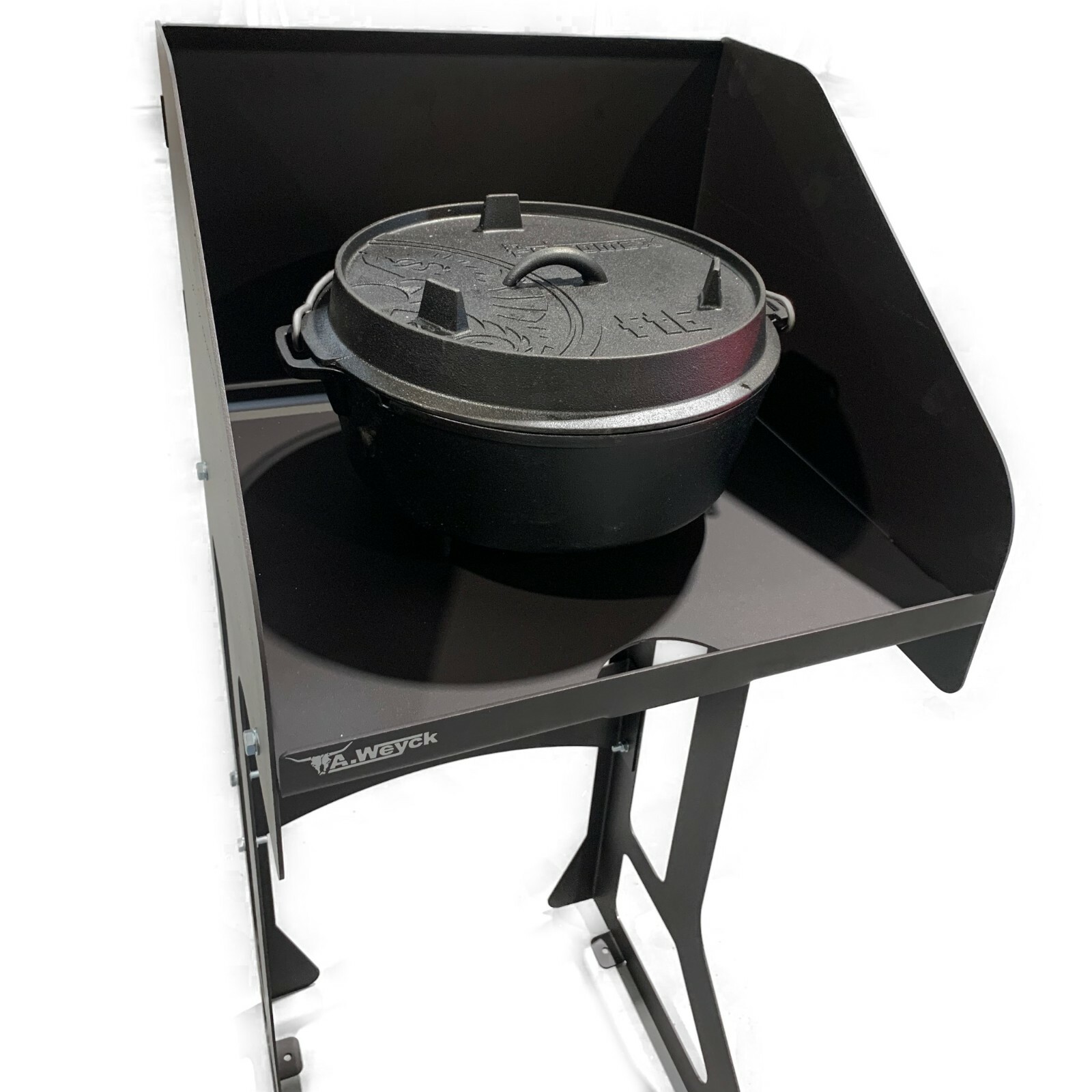Dutch Oven Tisch Stahltisch Windschutz Grilltisch Dutch Station