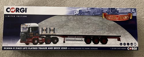 Corgi 1/50 Scale Truck CC13748 - Scania Flatbed Trailer & Brick Load - I.Craig - Picture 5 of 6