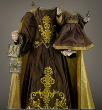 Vestito completo per statua Madonna Del Carmine ricami arte sacra restauro 110cm
