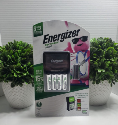 Energizer NiMH Battery Charger 4 AA and 2 AAA Rechargeable Batteries Kit   NEW