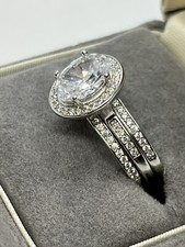 Sterling silver cubic zirconia wedding ring set of 3 rings NEW size 8.75