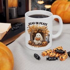 Halloween Mug, Funny Coffee Mug For Book Lovers, Halloween Book Lovers Gift