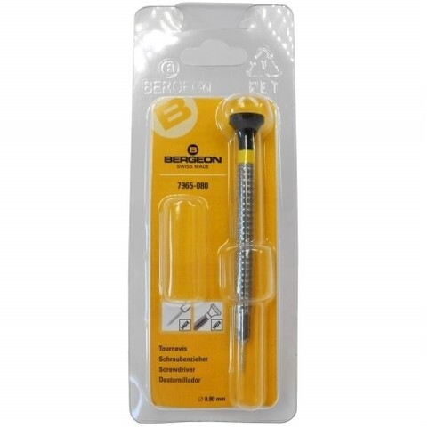 Tournevis D'horloger Bergeon 7965-080 - Profilé Spécial Ø 0.80 Mm - Neuf Avec étiquettes
