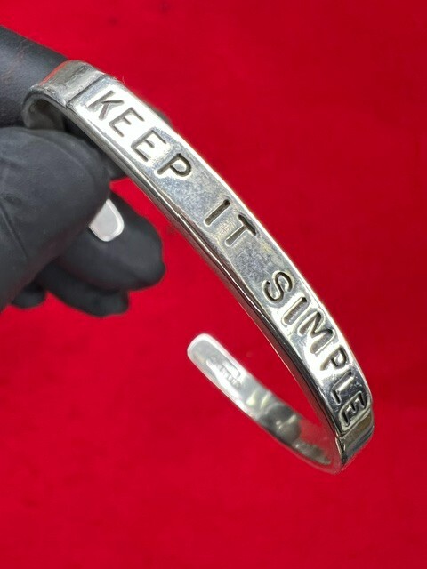 "Keep it Simple", Sterling Silver Open Bangle Bra… - image 2