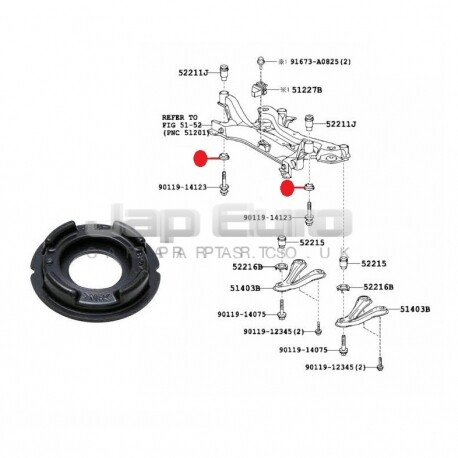 For Toyota Estima 2.4i Acr50 06-14 Genuine Front Cross Member Body