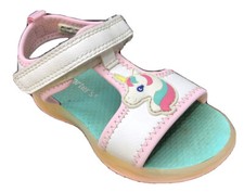 Carters Rainbow Unicorn Pink White Light Up Flashing Sandals Girls Youth 7
