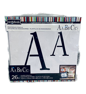 ArtMinds  DIY Monogram Alphabet Stencils-NWT