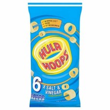 4x Hula Hoops Salt & Vinegar 24g x 6 per pack