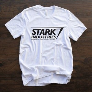 TSP Stark Industries - Maglietta da uomo retrò Nero L