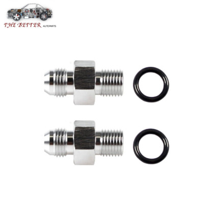 2Pcs Transmission Adapter Fittings 6AN Flare to 1/4'' NPSM for TH350 TH400 700R4
