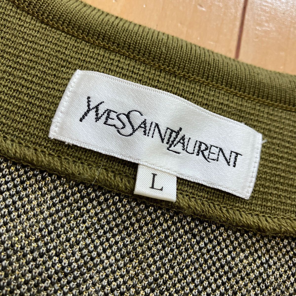 YVES SAINT LAURENT Giacca senza colletto con bottoni oro taglia L