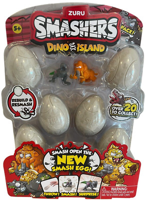 Smashers Dino Island Mini Figure 8 Pack Smash Surprise Dinosaurs by Zuru