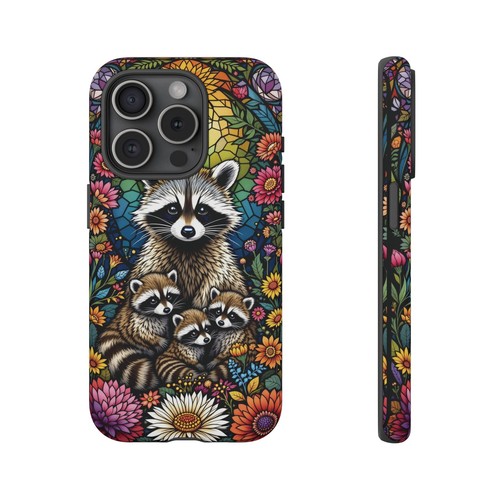 Colorful Raccoon iPhone Case, Tough Cases, Animal Lover Gift, Baby Racoons Cute - Picture 45 of 106