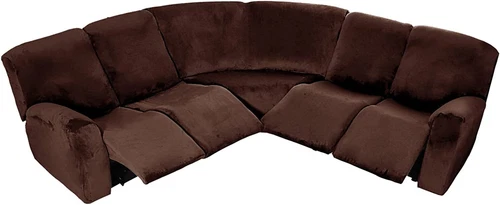 Anbausofabezug 5-Sitzer Ecksofa Couch Schonbezug Stretch Möbelbezug - Bild 12 von 134