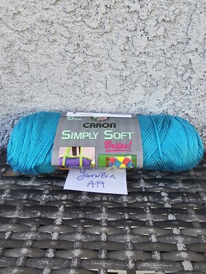 Caron Simply Soft Brites 1 Skein Blue Mint 9608 6 oz No Dye Lot 100% Acrylic