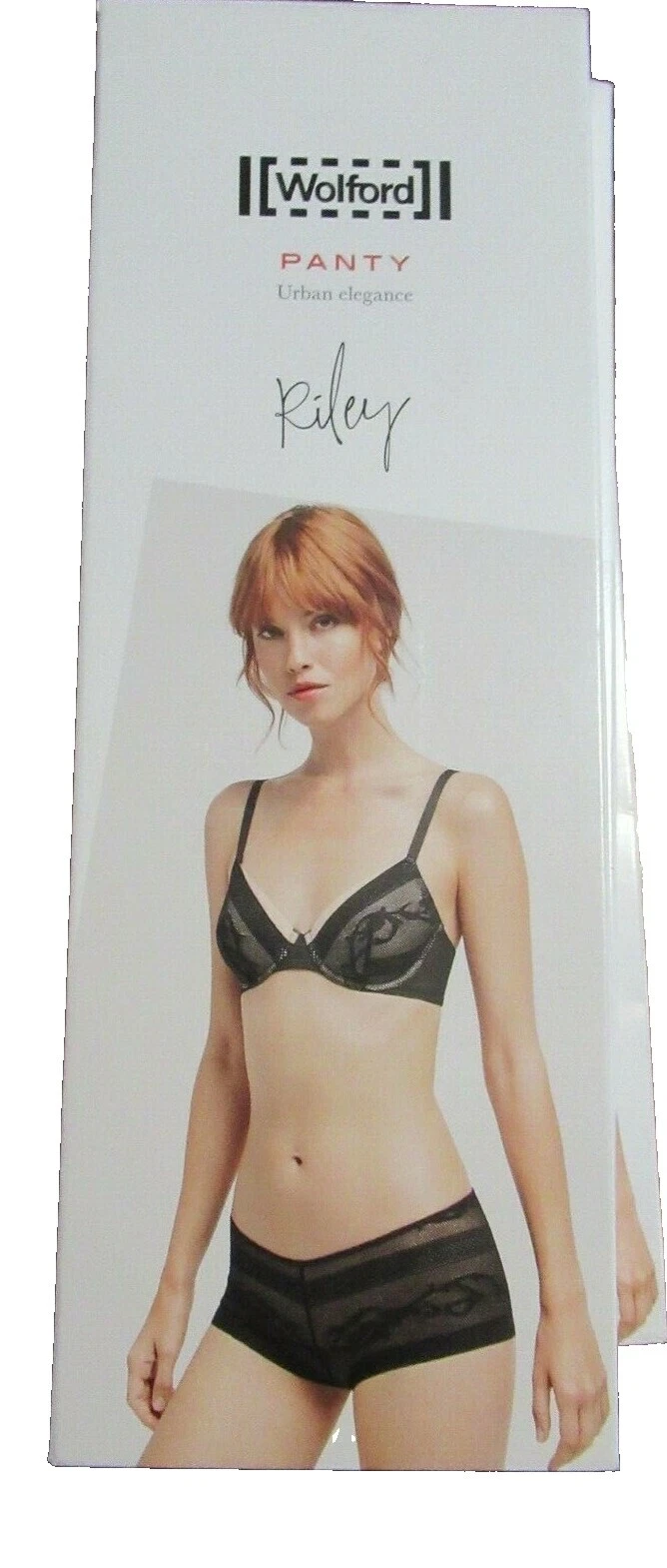 Bragas Wolford de Nylon Negro para Mujeres