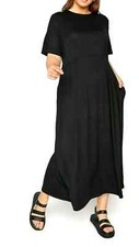 Modest Muslim Maxi Dress UK18 Abaya Style Loose Fit Hijab Friendly Casual Jilbab