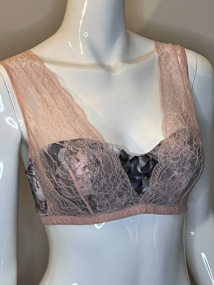 Sutiã Samantha Chang New York Babydoll Feminino Sexy Lingerie de Renda Rosa - Imagem 2 de 4