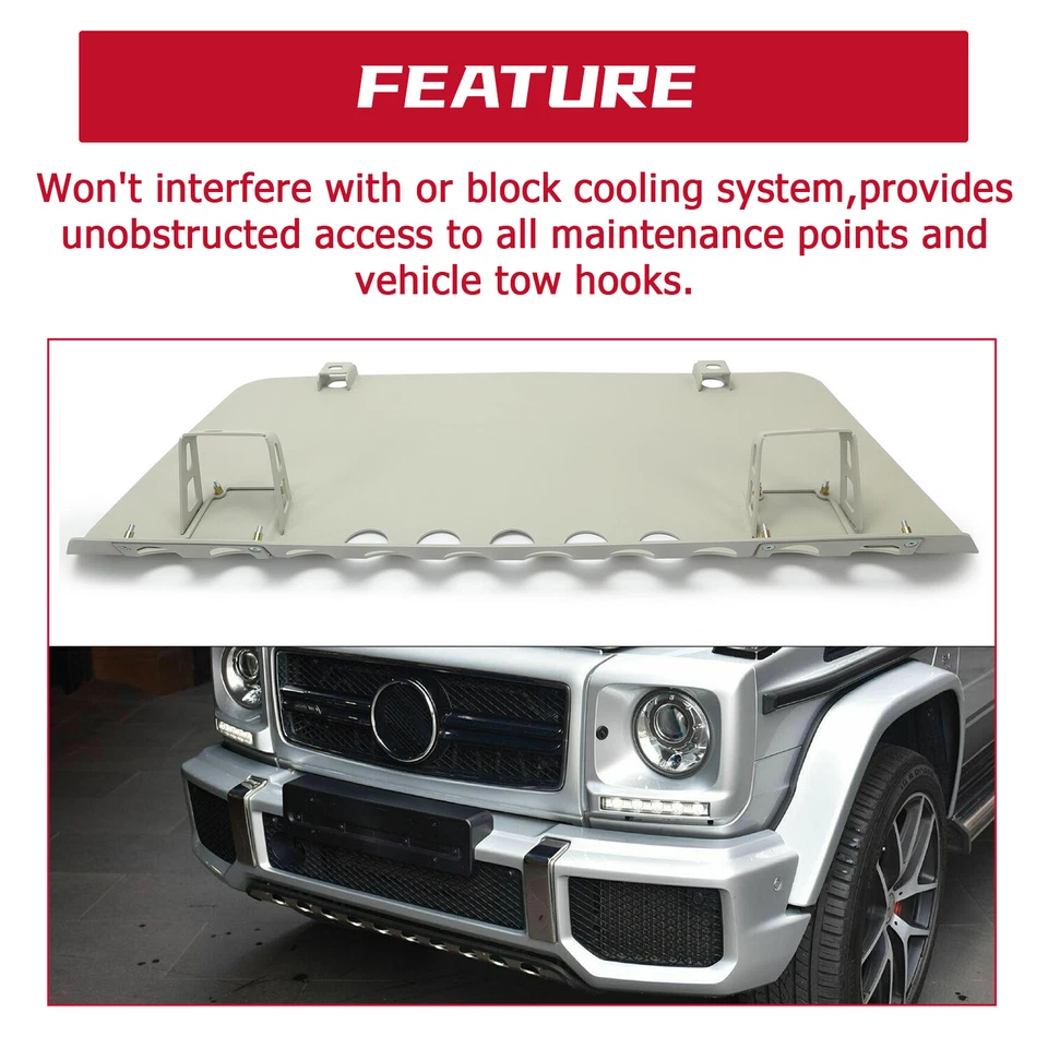 Skid Plate Front Bumper For Mercedes-Benz G Classes G63 with AMG Replace W463 Foto 4 de 4