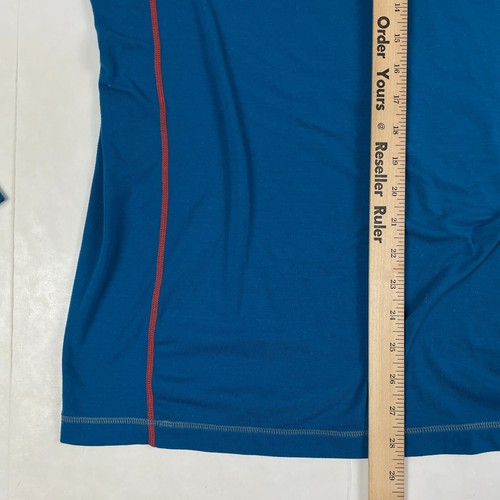 Merrell Shirt Mens Large Blue Opti Wick 1/4 Zip Long Sleeve Pullover Hiking Ski - Picture 12 of 12