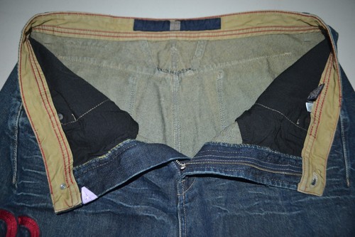 Marithe Francois Girbaud Men 90s Embroidered Logo Distressed Jeans Sz 38x34 - Picture 3 of 12