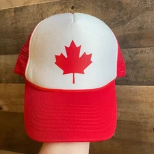 Canada Snapback Hat Cap Foam Front Trucker Rope Home State Country Maple Leaf