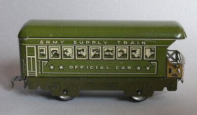 Marx 558M Official Car Army Supply Train - Illuminated,4 Wheels, T&S ...