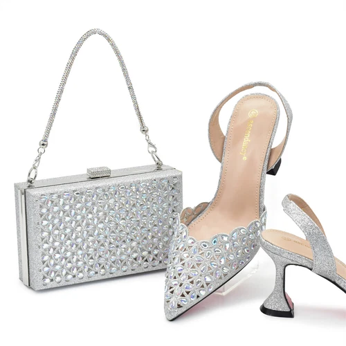 Shoes And Bag Set Latest Italian Sandals Design With Matching Bag Party Shoes - Picture 23 of 23