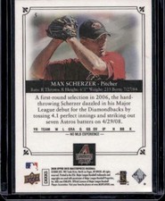 2008 Upper Deck Masterpieces #5 Max Scherzer RC