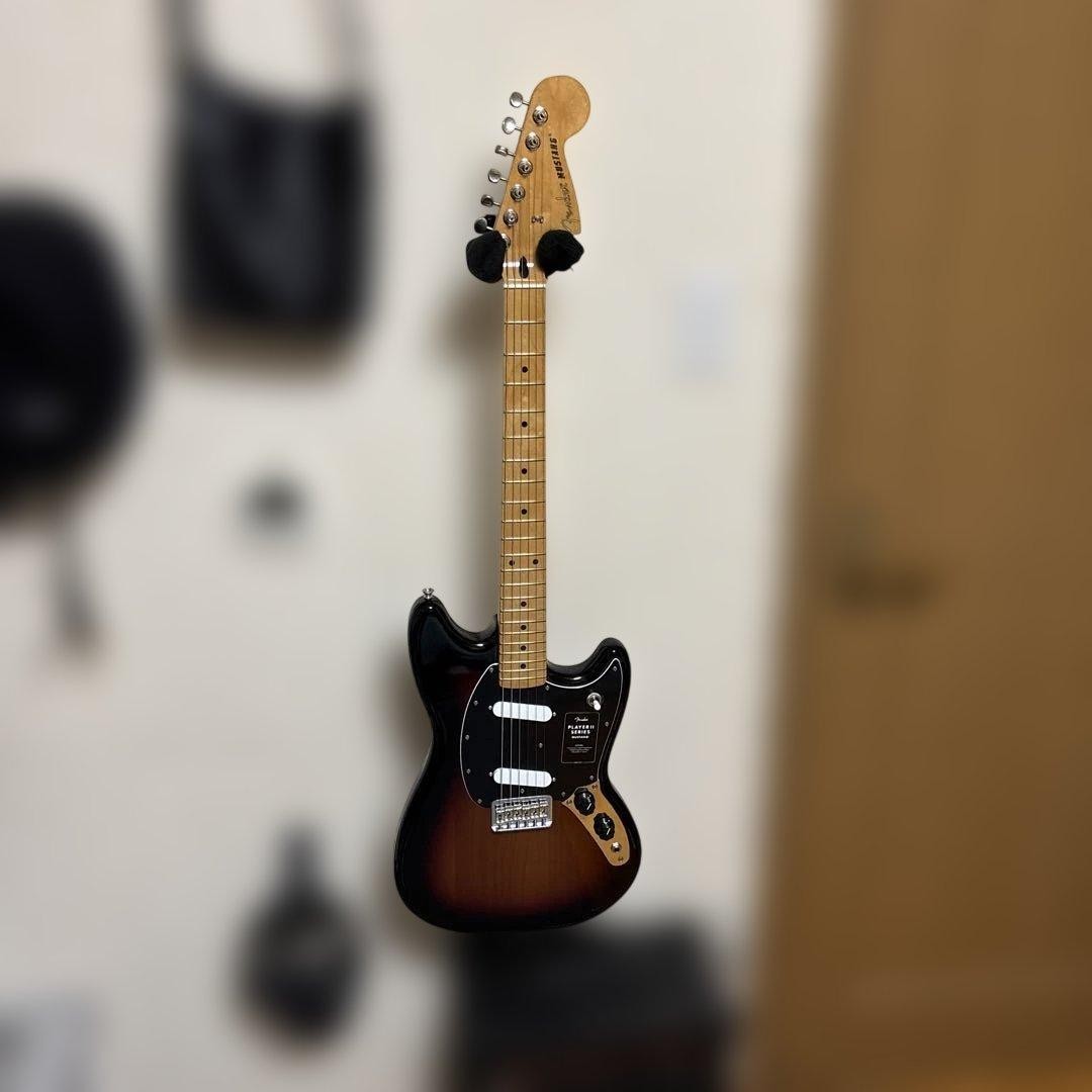 Fender Player II Mustang Electric Guitar 2 Sets Strings Soft Case