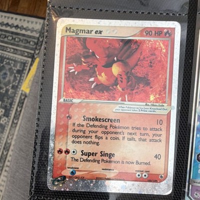 Pokémon TCG Magmar ex EX Ruby & Sapphire Ultra Rare Holo 100/109 90 HP