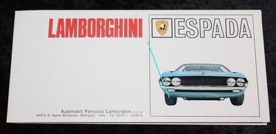 Lamborghini Espada ,alter Faltprospekt / Poster