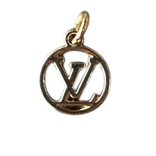 LV ZIPPER PULL CHARM True Gold Double Sided 10MM