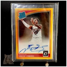 Vincent Edwards Houston Rockets 2018 Panini Donruss Optic RC Gold Prizm /10