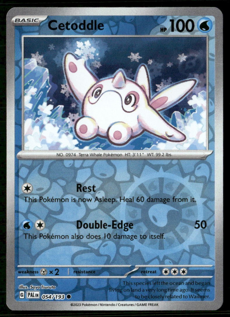 Cetoddle 054/193 Common Paldea Evolved Pokemon Reverse Holo Near Mint