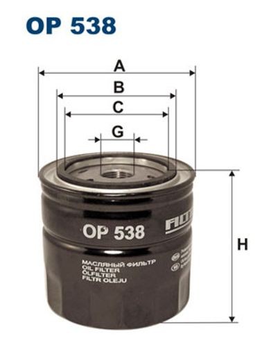 Fits FILTRON OP 538 OIL FILTER