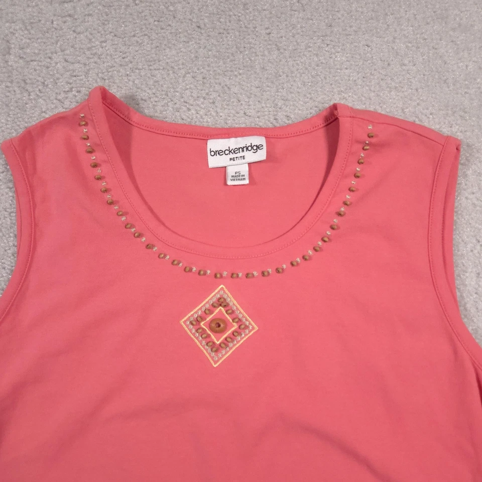 Camisa Breckenridge para mujer pequeña Summercora sin mangas adornada sin mangas Foto 3 de 4